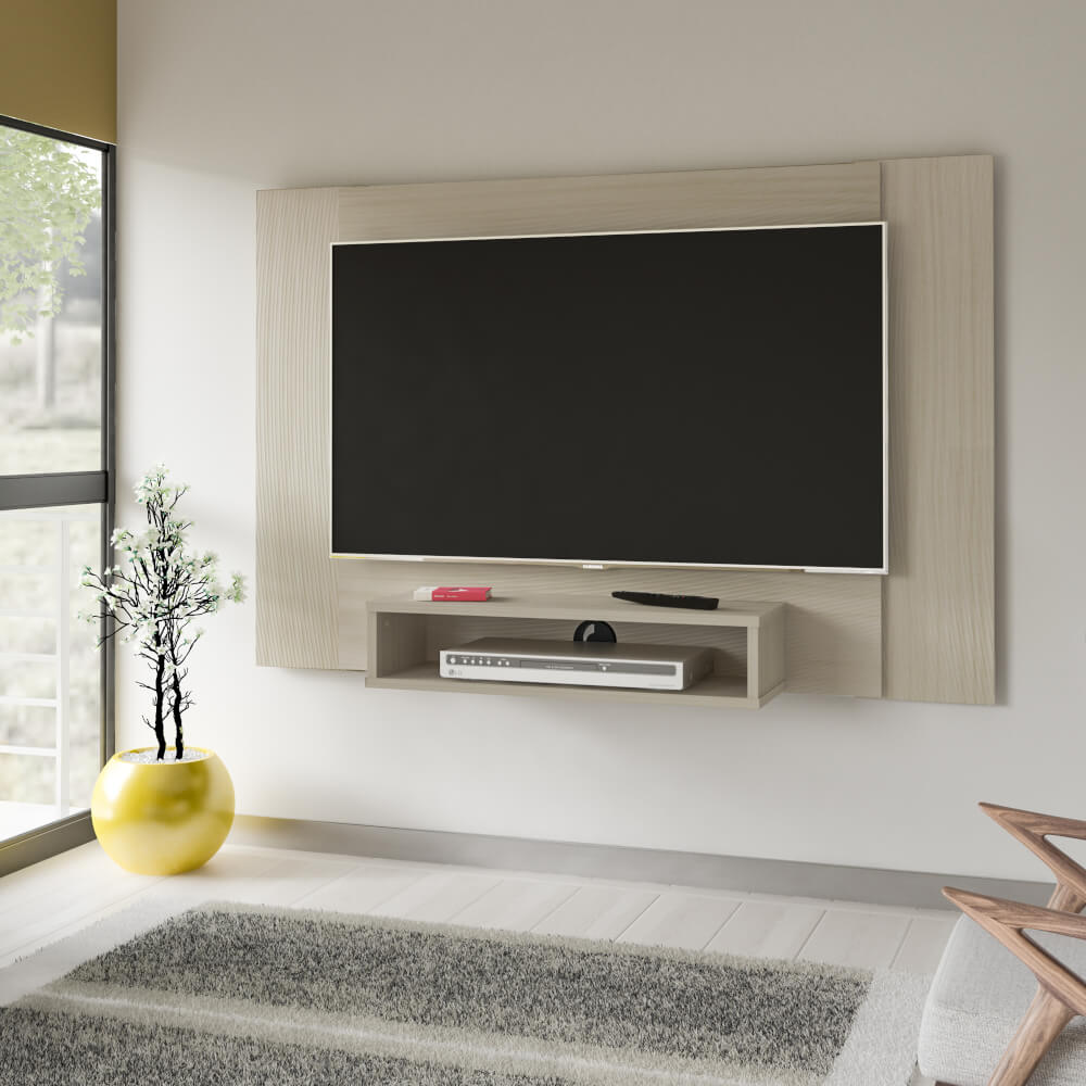 Mueble para TV de doble panel con cajonera descubierta, centro de entretenimiento para tv, mueble para pantalla Modelo S09 doble panel abierto